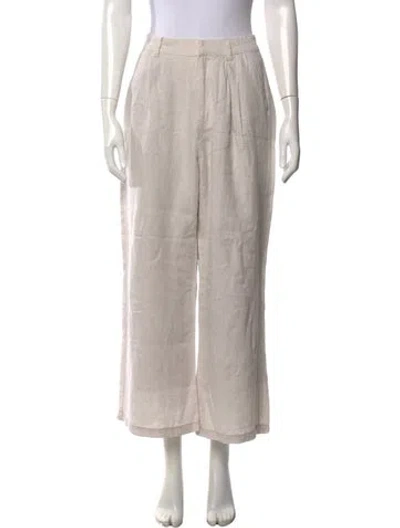 Pre-owned Dissh Linen Wide Leg Pants In Neutrals