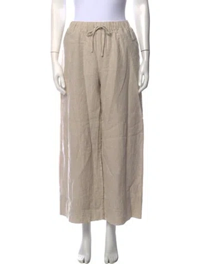 Pre-owned Dissh Linen Wide Leg Pants In Neutrals