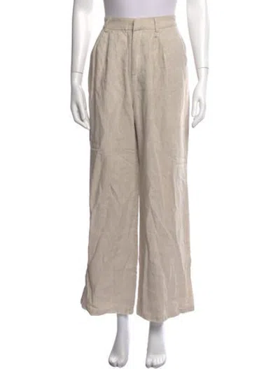 Pre-owned Dissh Linen Wide Leg Pants In Neutrals