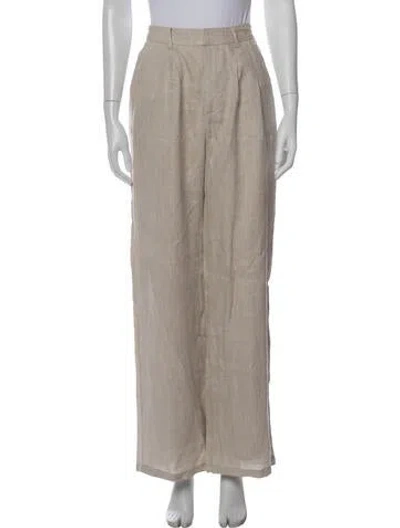Pre-owned Dissh Linen Wide Leg Pants In Purple