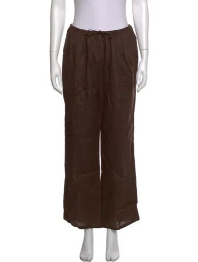 Pre-owned Dissh Linen Wide Leg Pants W/ Tags In Brown