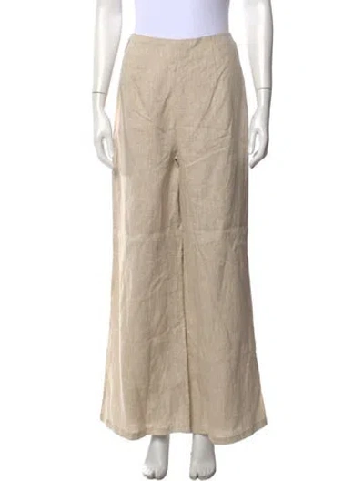 Pre-owned Dissh Linen Wide Leg Pants W/ Tags In Neutral