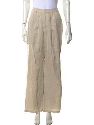 Pre-owned Dissh Linen Wide Leg Pants W/ Tags In Neutrals
