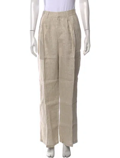Pre-owned Dissh Linen Wide Leg Pants W/ Tags In Neutrals