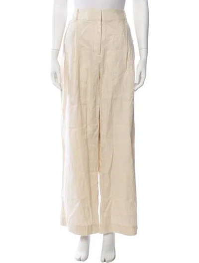 Pre-owned Dissh Linen Wide Leg Pants W/ Tags In Neutrals