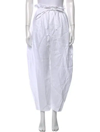 Pre-owned Dissh Linen Wide Leg Pants W/ Tags In White