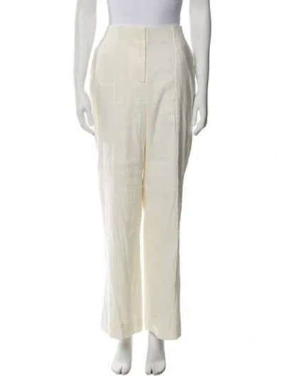 Pre-owned Dissh Linen Wide Leg Pants In White
