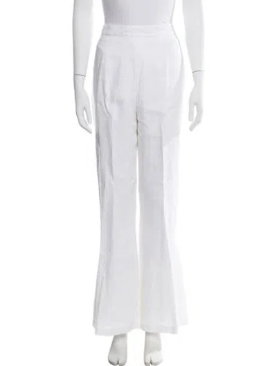 Pre-owned Dissh Linen Wide Leg Pants In White