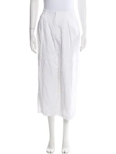 Pre-owned Dissh Linen Wide Leg Pants In White