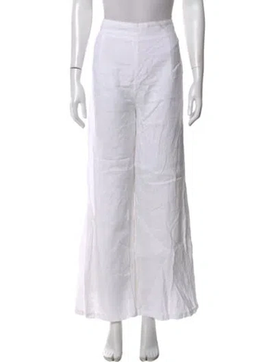 Pre-owned Dissh Linen Wide Leg Pants In White