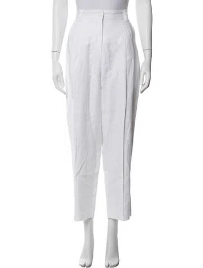 Pre-owned Dissh Linen Wide Leg Pants In White