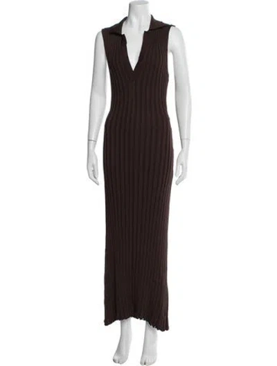 Pre-owned Dissh Long Dress In Brown