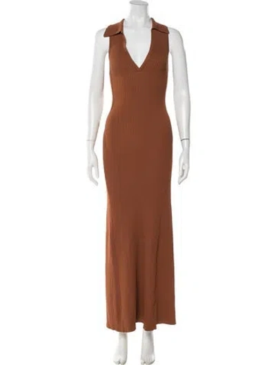 Pre-owned Dissh Long Dress In Brown