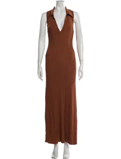 Pre-owned Dissh Long Dress In Brown