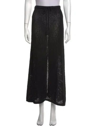 Pre-owned Dissh Long Skirt In Black