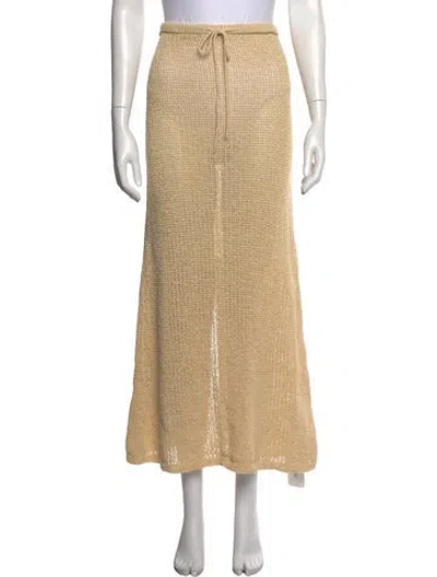 Pre-owned Dissh Long Skirt In Neutral