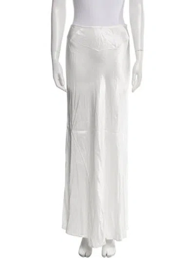 Pre-owned Dissh Long Skirt In White