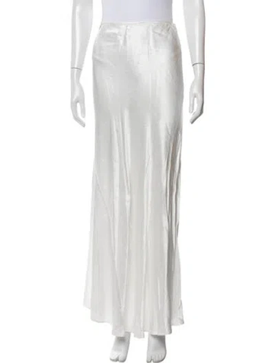 Pre-owned Dissh Long Skirt In White