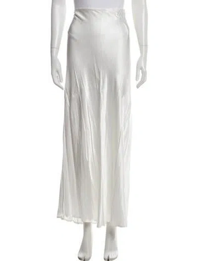 Pre-owned Dissh Long Skirt In White