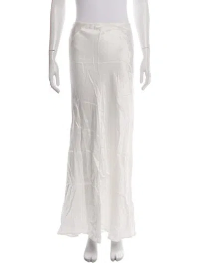 Pre-owned Dissh Long Skirt In White