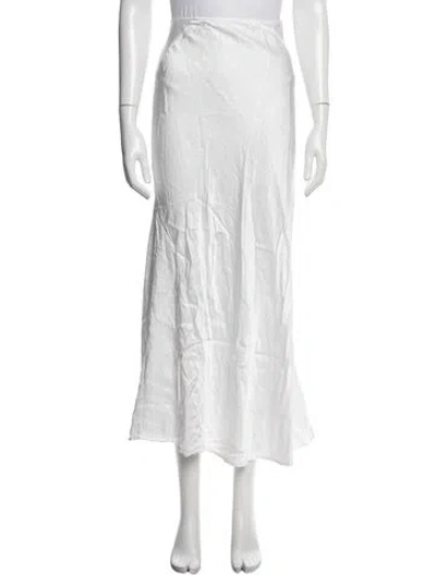 Pre-owned Dissh Long Skirt In White