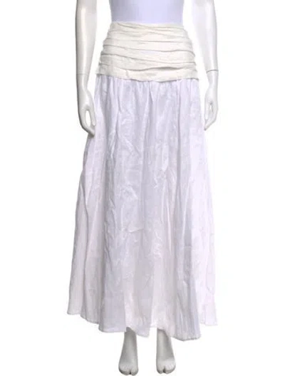Pre-owned Dissh Long Skirt In White