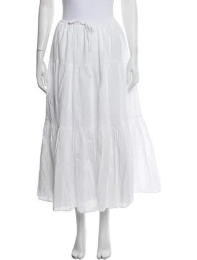 Pre-owned Dissh Long Skirt In White