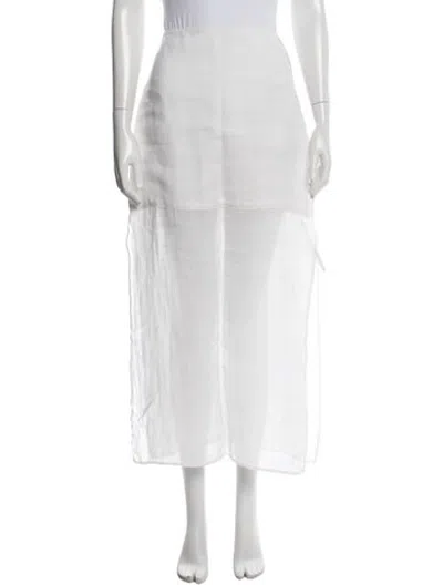 Pre-owned Dissh Long Skirt In White