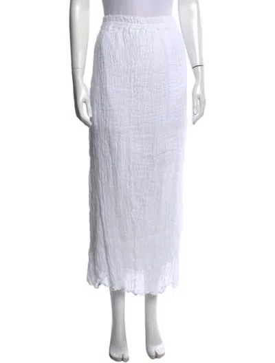 Pre-owned Dissh Long Skirt In White