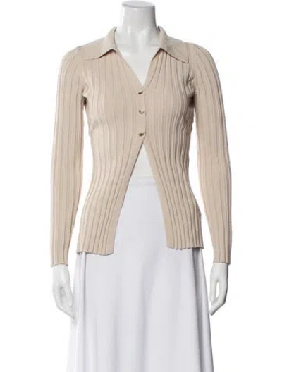 Pre-owned Dissh Long Sleeve Button-up Top In Neutral