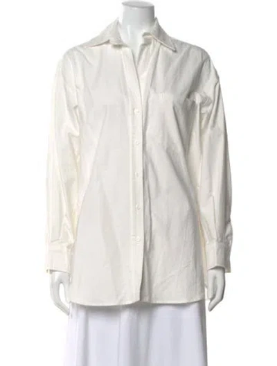 Pre-owned Dissh Long Sleeve Button-up Top In Neutral