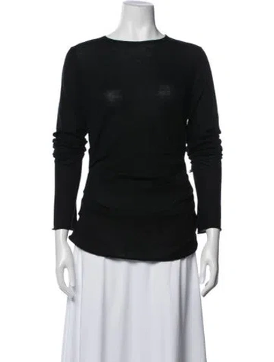 Pre-owned Dissh Merino Wool Crew Neck Sweater In Black