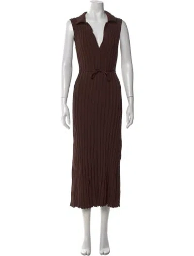 Pre-owned Dissh Midi Length Dress In Brown