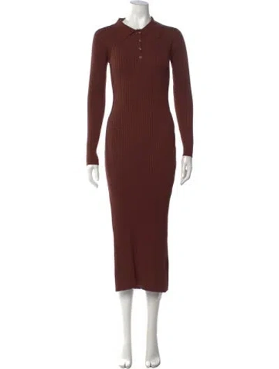 Pre-owned Dissh Midi Length Dress In Brown