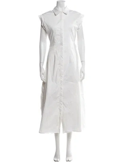 Pre-owned Dissh Midi Length Dress In White