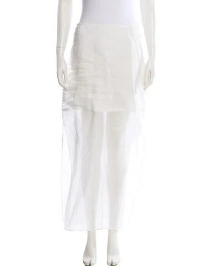 Pre-owned Dissh Midi Length Skirt W/ Tags In White