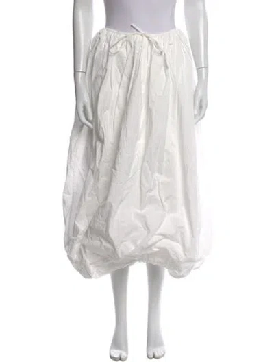 Pre-owned Dissh Midi Length Skirt In White