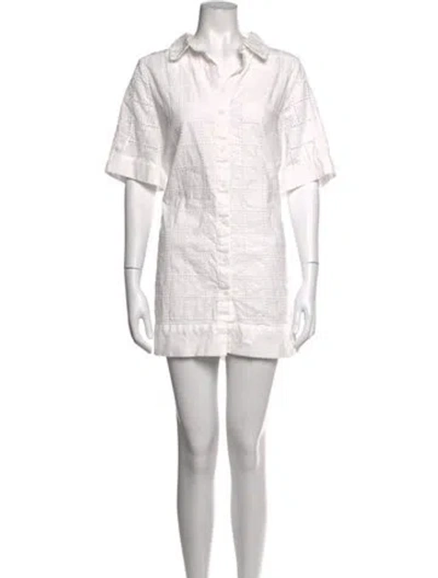 Pre-owned Dissh Mini Dress In White