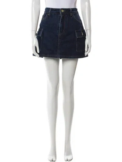Pre-owned Dissh Mini Skirt In Blue