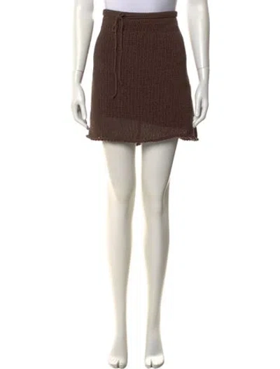 Pre-owned Dissh Mini Skirt In Brown