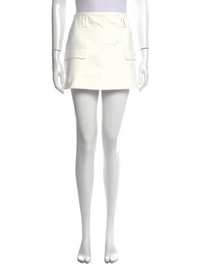 Pre-owned Dissh Mini Skirt In White