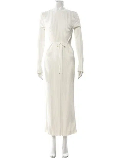 Pre-owned Dissh Mock Neck Long Dress W/ Tags In White