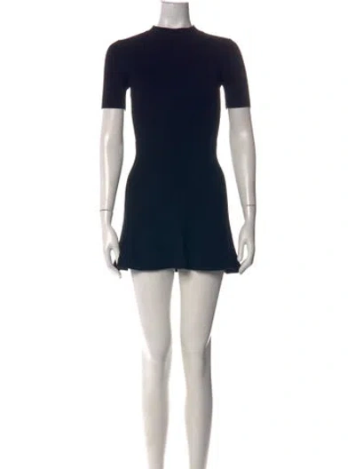 Pre-owned Dissh Mock Neck Mini Dress In Black