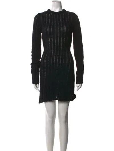 Pre-owned Dissh Mock Neck Mini Dress In Black