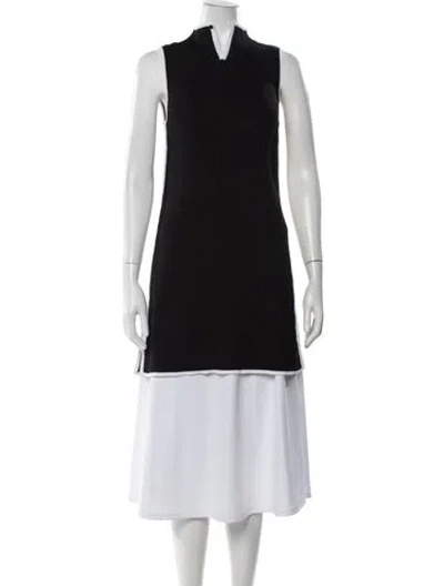 Pre-owned Dissh Mock Neck Sleeveless Tunic In Black