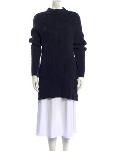 Pre-owned Dissh Mock Neck Sweater In Blue