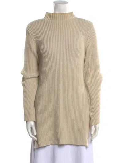 Pre-owned Dissh Mock Neck Sweater In Neutral