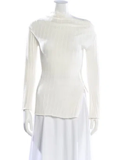 Pre-owned Dissh Mock Neck Sweater In Neutral