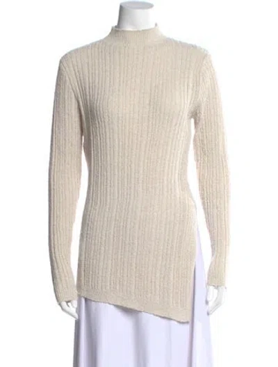 Pre-owned Dissh Mock Neck Sweater In Neutral