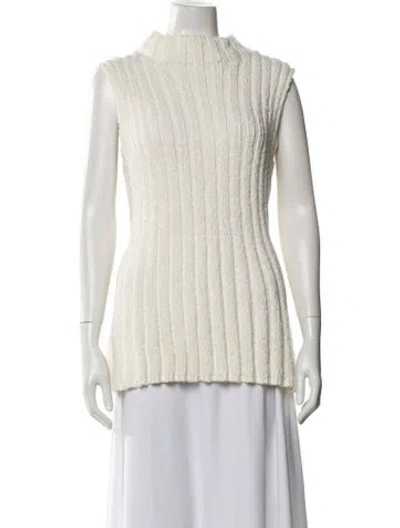 Pre-owned Dissh Mock Neck Sweater In Neutral